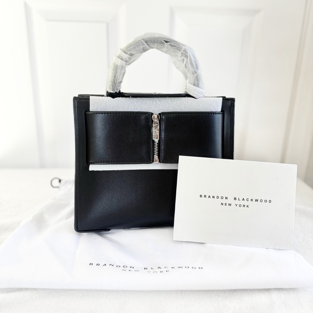 NWT Brandon Blackwood Medium Kuei - Black Leather - Box + Dust Bag $275 MSRP